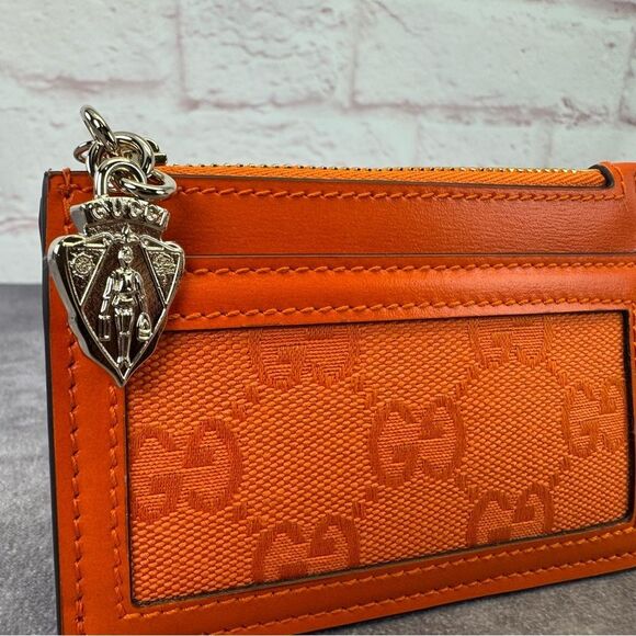Gucci Luce Orange Card Case Wallet Holder - Picture 5 of 12